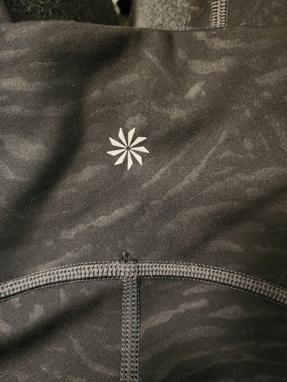 Athleta Ultimate Stash Pocket Embossed Capri Women's Small S Black Grey Athletic - Picture 9 of 12